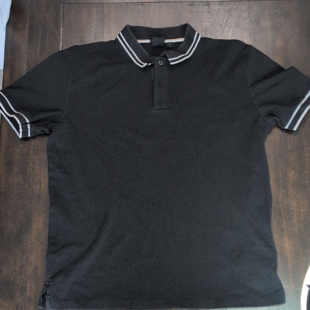 Men's Boss Black Polo Shirt - Size Large